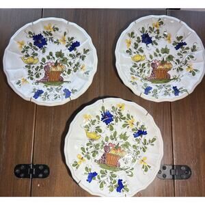 VTG ITALY 3 Platers chargers Esté Ceramiche Handpainted 12”or Wall Art/Luxe
